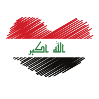 Iraqi flag heart symbol
