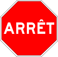 Panneau ARRÊT Québécois