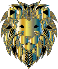 Decorative Lion Head Line Art By Alexas_Fotos Prismatique
