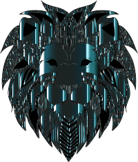 Decorative Lion Head Line Art By Alexas_Fotos Obsidian