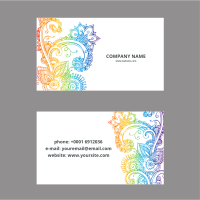 Paisley pattern business card