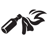Molotov cocktail silhouette
