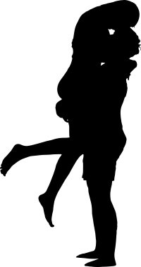 Kissing Couple By Muhammadh Saamy Silhouette