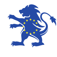 European Union flag heraldic lion symbol