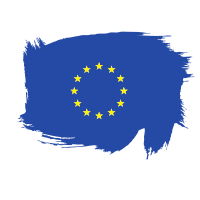 Painted flag of the European Union