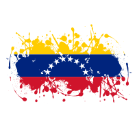 Venezuela flag ink splatter