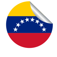 Venezuelan flag in a peeling sticker