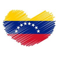 Venezuela heart flag symbol