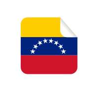 Venezuelan flag square sticker