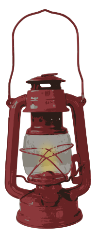 Red Hurricane Lamp