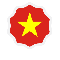 Vietnam flag sticker symbol