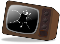 Broken Old Television