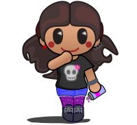 Punk rocker girl with spray can
