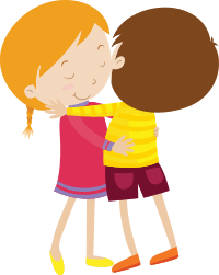 Girl And Boy Hugging
