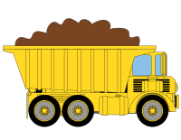 Dump Truck with Dirt