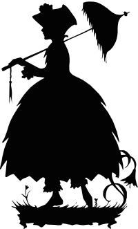 Lady with a Parasol - Isolated