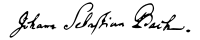 Johann Sebastian Bach signature