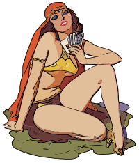 Lady with Cards