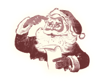 Retro Santa Thinks