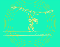Gymnastics Lady - Abstract