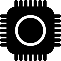 Processor Icon with circle