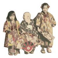 Three Kids on Japanese New Years