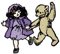 Teddy Bear and Doll - Colour Remix