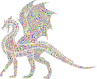 Dragon 2 By 13smok Voronoi Tiles Polyprismatic No Silhouette