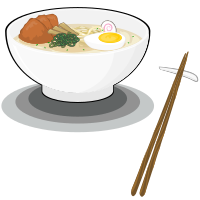 Bowl of Ramen with Chopsticks