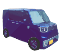 Blue Kei Car