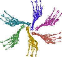 Rainbow Giraffes