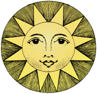 Vintage Smiling Sun
