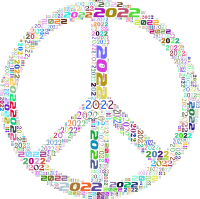 2022 Peace Sign Colorful