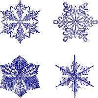 Four Snow Crystals