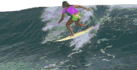 Lady Surfing