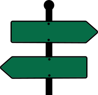 Cartoon Two Way Sign
