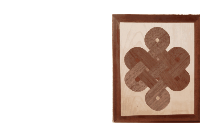 Ming Knot as geometry and image when made with wood veneers