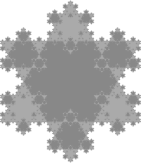 Koch's snowflake 6 iterations grey