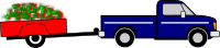 pickup truck hauling leaves