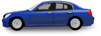 Blue Sedan Car