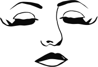 Sleepy Woman Eys and Lips 