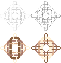 Sturrock 90 - offsets 5 10 15 20 - knot - parts paths coloured