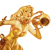 Scifi Lady with Space Trumpet