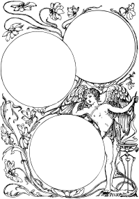 Three Frame Circles Cupid