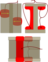 Explosive charge on steel