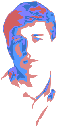Young tired man portrait
