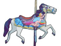 Wooden Carousel Horse