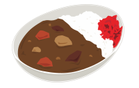 Japanese Curry and Rice Isolated