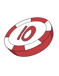 Single 10 Casino Chip