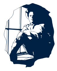 Man Outlined in a Window
